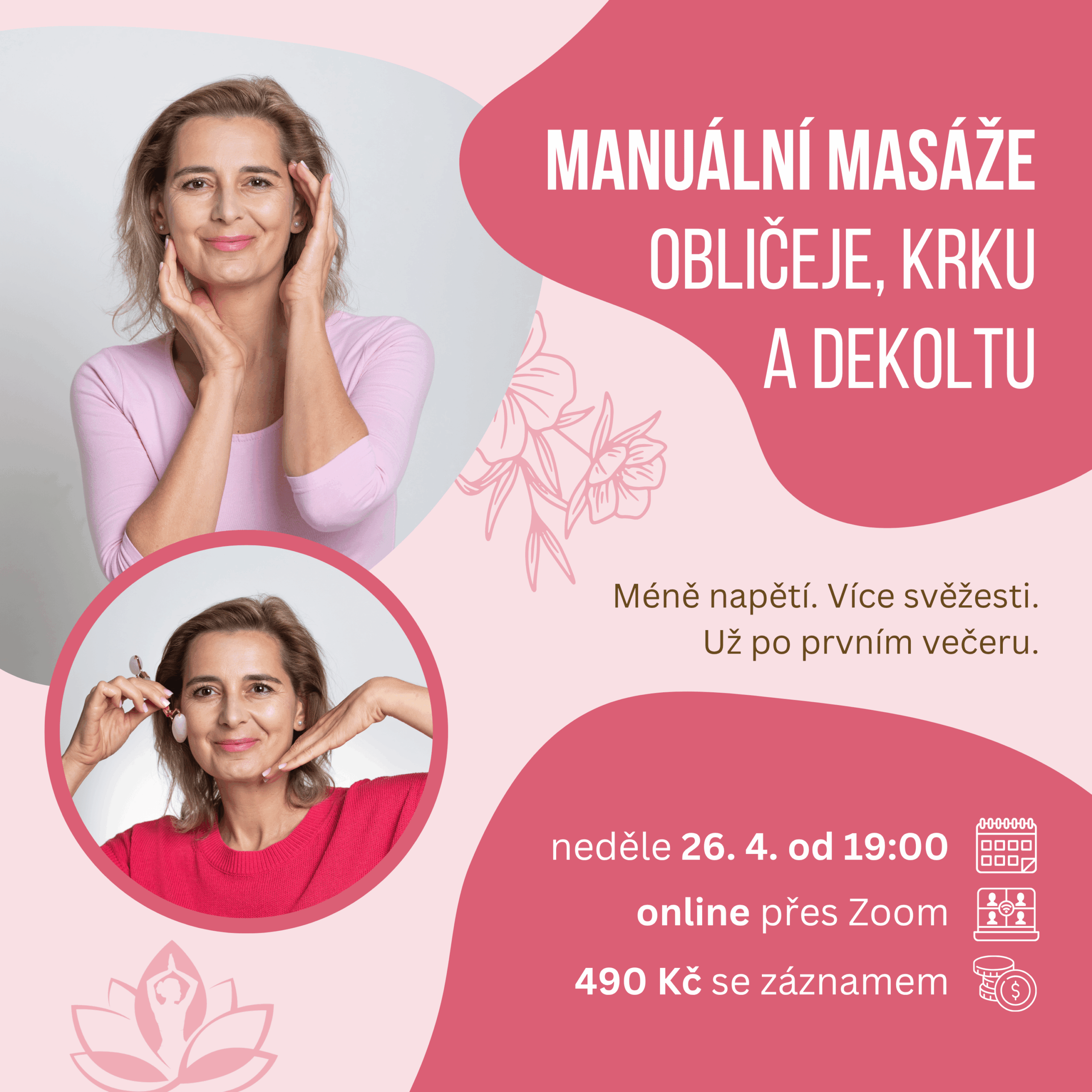 Masáže obličeje, krku a dekoltu – online lekce pro Tebe
